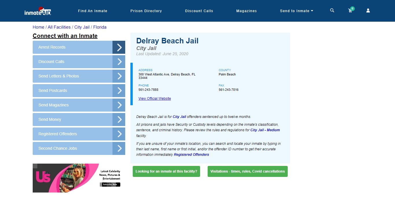 Delray Beach Jail | Inmate Locator